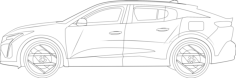 Peugeot 2022 Side View Tracing Svg Vector, Free Vectors File